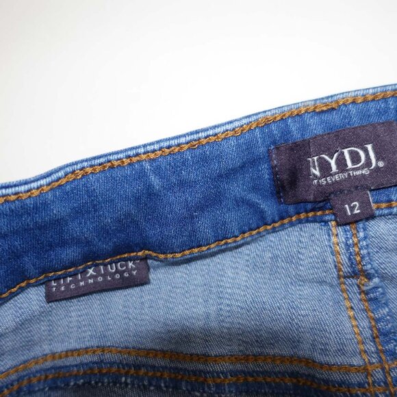 Not Your Daughter's Women's Cropped Lift Tuck Jeans Size 12 Blue High Rise Denim - Picture 3 of 6